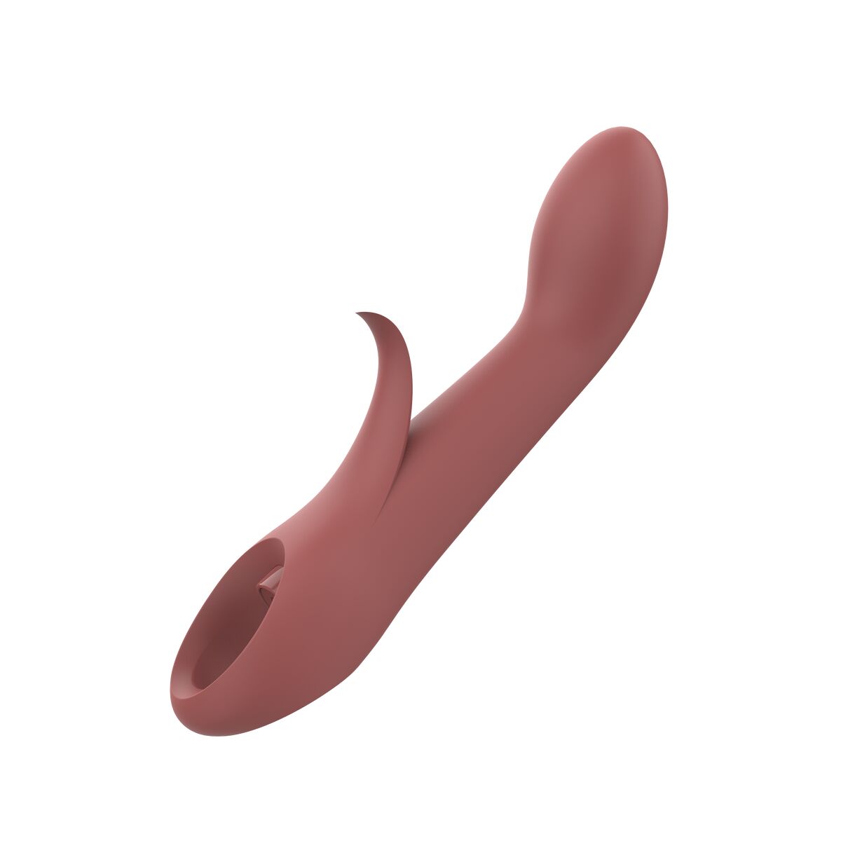 Vibratore Doppia Stimolazione Nude Marrone