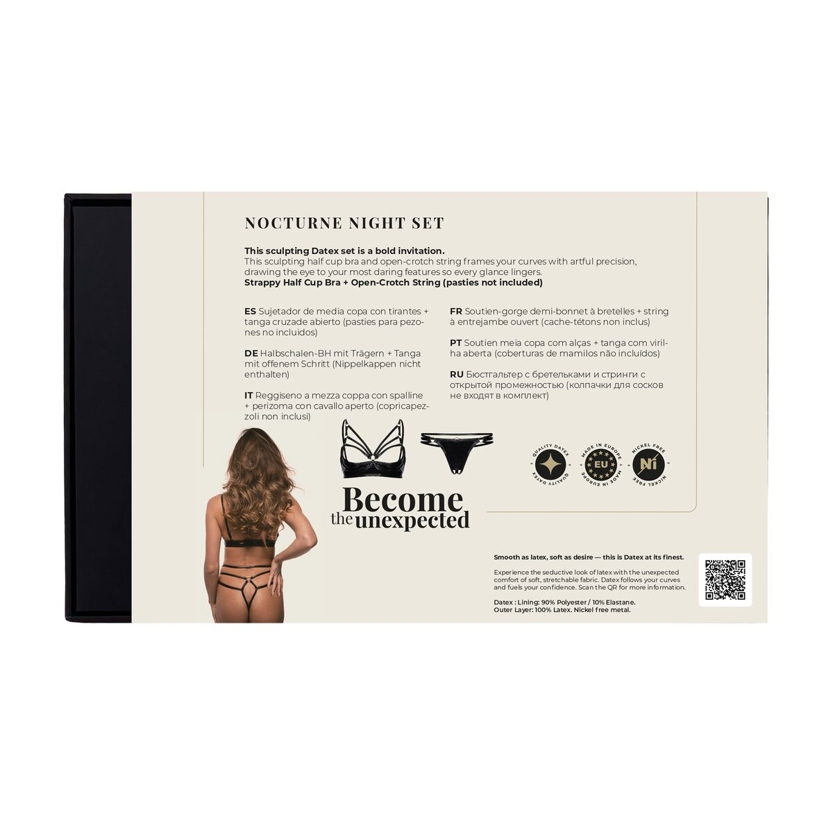 Set di Lingerie Guilty Pleasure Nero 2 Pezzi (XXL)