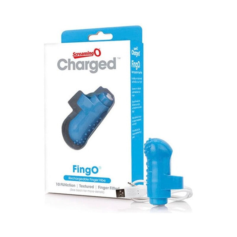 Vibratore da Dito Charged FingO Blu The Screaming O Charged