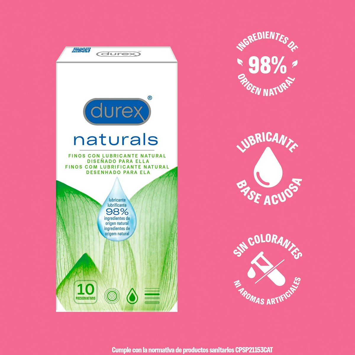 Preservativi Durex Naturals 10 Unità