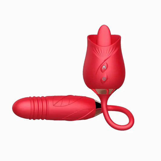 Vibratore dildo Rose Tongue Extender w [visto alle Iene]